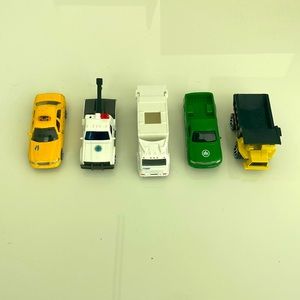 Set of service trucks